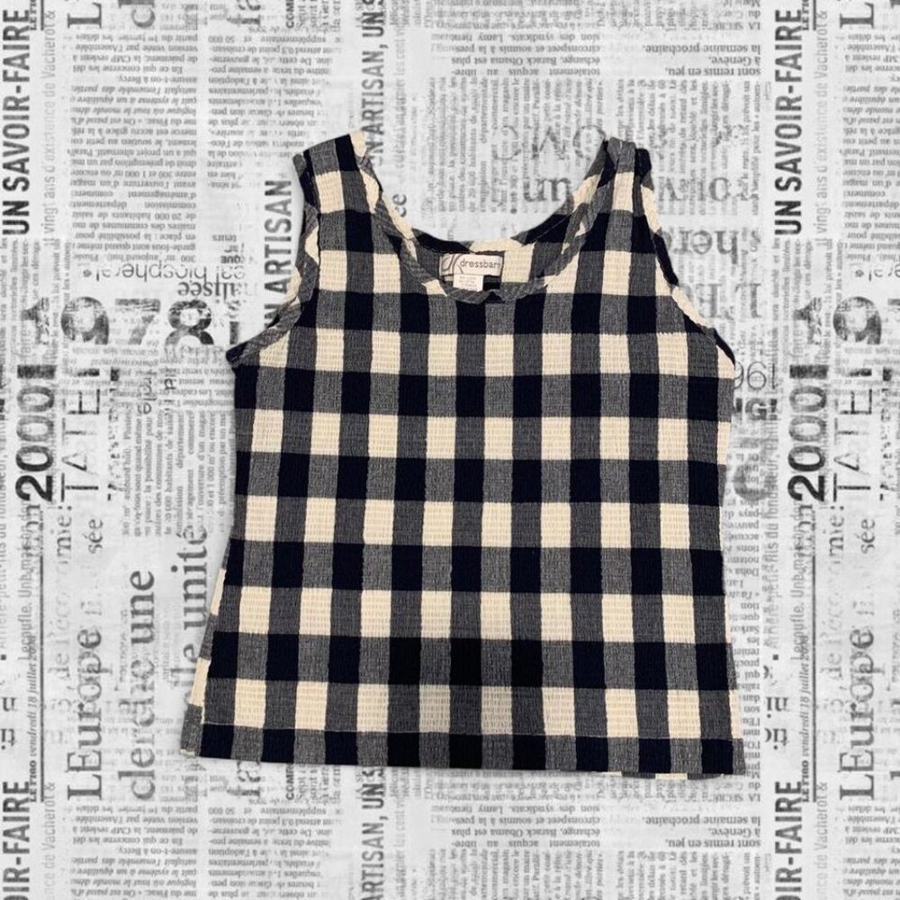 Women's Vintage 90s Gingham Tank Top